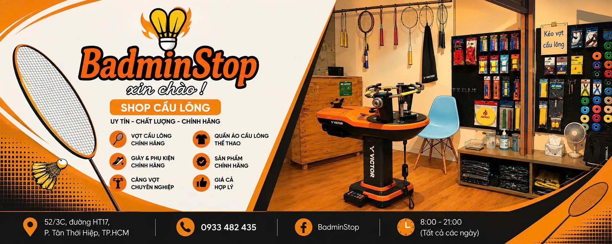BADMIN STOP | SHOP CẦU LÔNG QUẬN 12